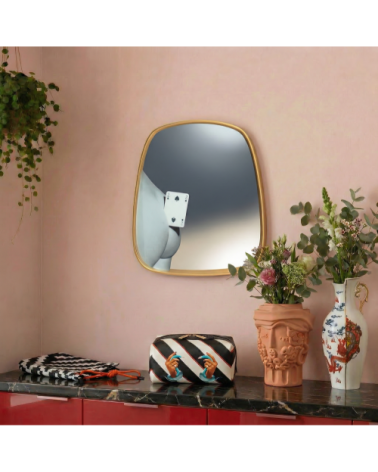 Espejo"Gold Frame Two of Spades"Cm 54 h. 59 –SELETTI | BHOME by Arredi Barbàra