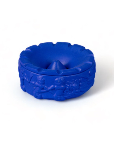 Asche"Posacenere in Terracotta Dialogues Blu"22 h 8 cmI 3,35" x 8,27"x 8,27 –SELETTI | BHOME by Arredi Barbàra
