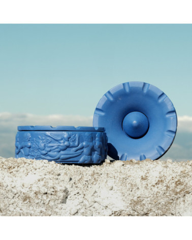 Asche"Posacenere in Terracotta Dialogues Blu"22 h 8 cmI 3,35" x 8,27"x 8,27 –SELETTI | BHOME by Arredi Barbàra