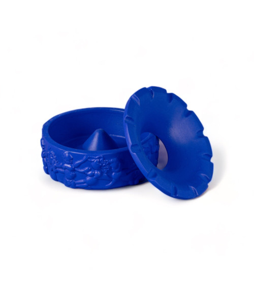 Asche"Posacenere in Terracotta Dialogues Blu"22 h 8 cmI 3,35" x 8,27"x 8,27 –SELETTI | BHOME by Arredi Barbàra