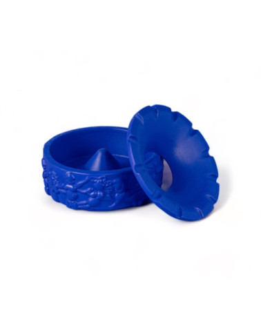 Asche"Posacenere in Terracotta Dialogues Blu"22 h 8 cmI 3,35" x 8,27"x 8,27 –SELETTI | BHOME by Arredi Barbàra