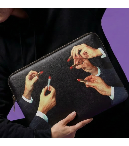 Beutel"Custodia da Laptop Lipsticks Black"tragbar –SELETTI | BHOME by Arredi Barbàra