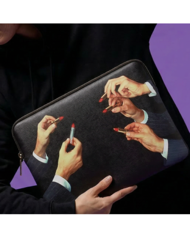 Beutel"Custodia da Laptop Lipsticks Black"tragbar –SELETTI | BHOME by Arredi Barbàra