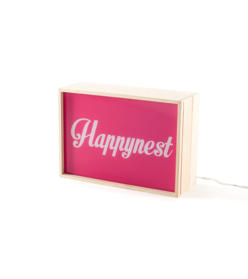 Tischlampe"Lighthink Box Light my Fire / I have a dream / Happynest"a led –SELETTI | BHOME by Arredi Barbàra