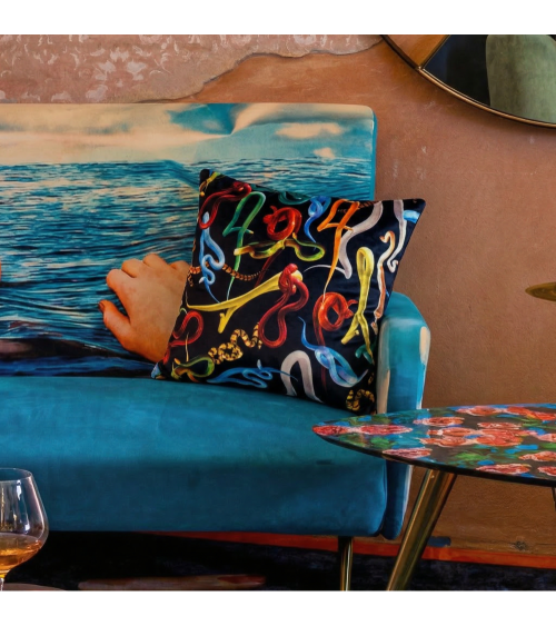 Lager"Snakes con Imbottitura in Poliestere 50x50"cm 50 x 50 –SELETTI | BHOME by Arredi Barbàra