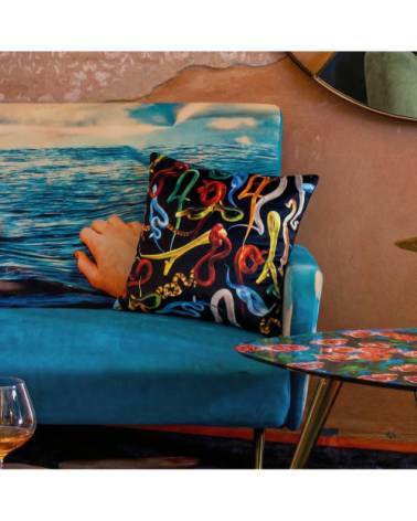 Lager"Snakes con Imbottitura in Poliestere 50x50"cm 50 x 50 –SELETTI | BHOME by Arredi Barbàra