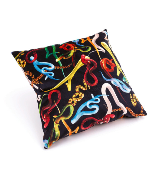 Lager"Snakes con Imbottitura in Poliestere 50x50"cm 50 x 50 –SELETTI | BHOME by Arredi Barbàra