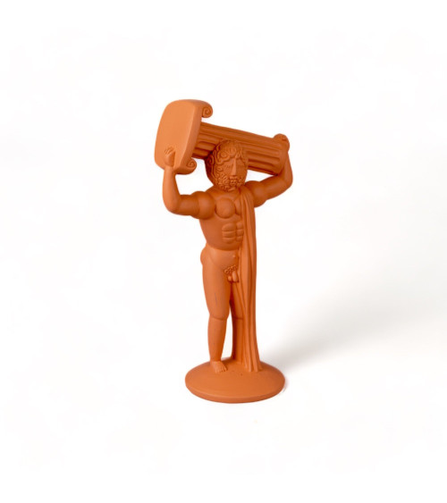 Dekorative Skulptur"Ercole in terracotta di Magna Grecia"cm. 20x13 h. 40 –SELETTI | BHOME by Arredi Barbàra