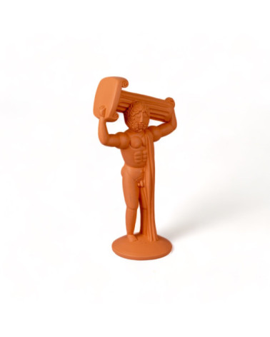 Dekorative Skulptur"Ercole in terracotta di Magna Grecia"cm. 20x13 h. 40 –SELETTI | BHOME by Arredi Barbàra