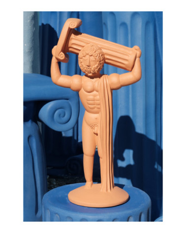 Dekorative Skulptur"Ercole in terracotta di Magna Grecia"cm. 20x13 h. 40 –SELETTI | BHOME by Arredi Barbàra