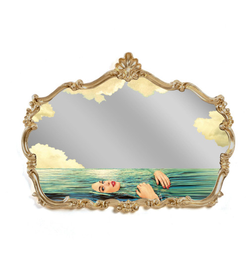 Spiegel"Baroque Mirror Seagirl"cm 120 x h. 88 –SELETTI | BHOME by Arredi Barbàra
