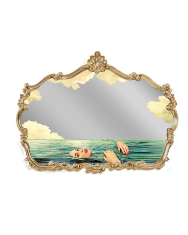 Espejo"Baroque Mirror Seagirl"cm 120 x h. 88 –SELETTI | BHOME by Arredi Barbàra