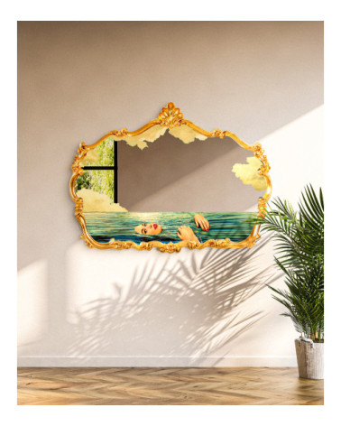 Espejo"Baroque Mirror Seagirl"cm 120 x h. 88 –SELETTI | BHOME by Arredi Barbàra