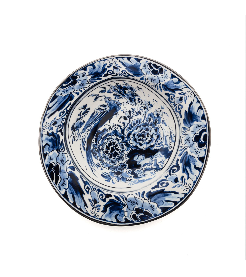 "Classics on Acid - Piatto fondo Flower Bird"ø Cm.25,4 h.4,6 –SELETTI | BHOME by Arredi Barbàra