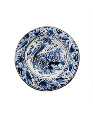 "Classics on Acid - Piatto fondo Flower Bird"ø Cm.25,4 h.4,6 –SELETTI | BHOME by Arredi Barbàra