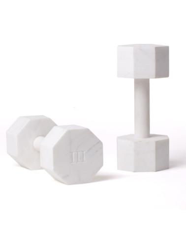 Ensemble de 2"Set da 2 Manubri in Marmo Lvdis KG. 3"en marbre –SELETTI | BHOME by Arredi Barbàra