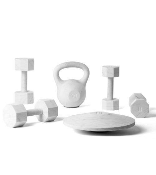 Ensemble de 2"Set da 2 Manubri in Marmo Lvdis KG. 3"en marbre –SELETTI | BHOME by Arredi Barbàra