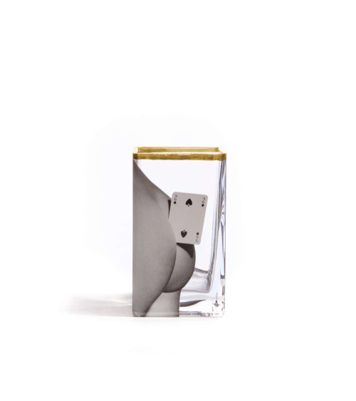 Vase"Two of Spades"en verre –SELETTI | BHOME by Arredi Barbàra
