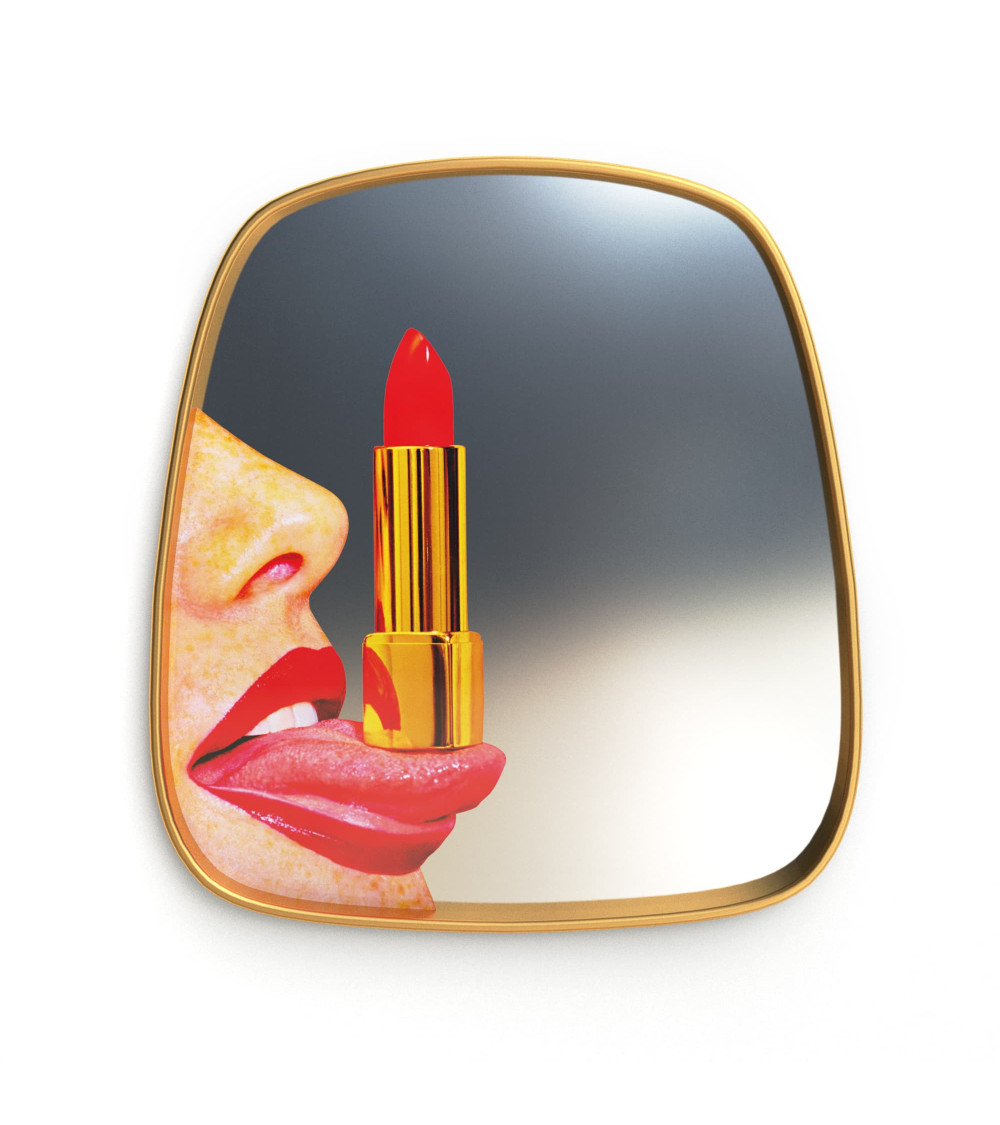 Espejo"Gold Frame Tongue"Cm 54 h. 59 –SELETTI | BHOME by Arredi Barbàra
