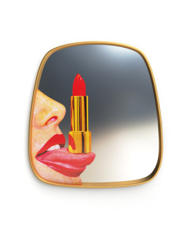 Espejo"Gold Frame Tongue"Cm 54 h. 59 –SELETTI | BHOME by Arredi Barbàra