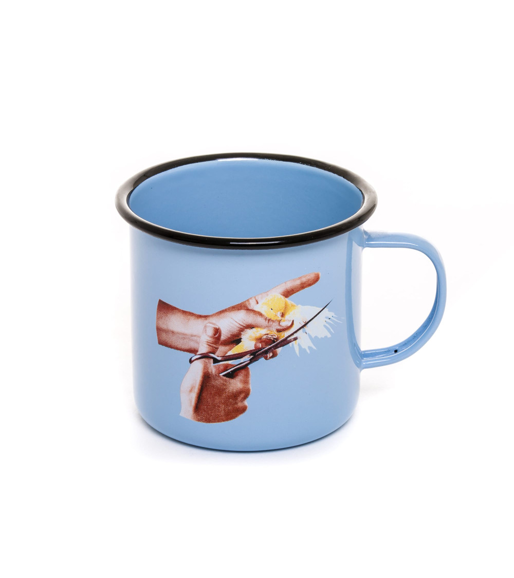 Becher"Enamel Bird"in emailliertem Metall –SELETTI | BHOME by Arredi Barbàra