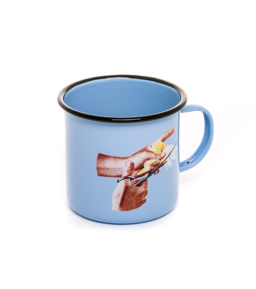 Becher"Enamel Bird"in emailliertem Metall –SELETTI | BHOME by Arredi Barbàra
