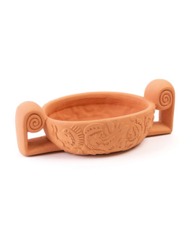 Vase"Magna Graecia Vaso Centrotavola in Terracotta"cm. 50 x 32 h. 21 –SELETTI | BHOME by Arredi Barbàra