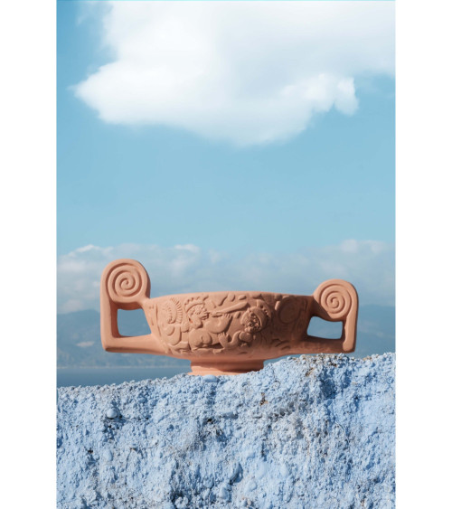 Vase"Magna Graecia Vaso Centrotavola in Terracotta"cm. 50 x 32 h. 21 –SELETTI | BHOME by Arredi Barbàra