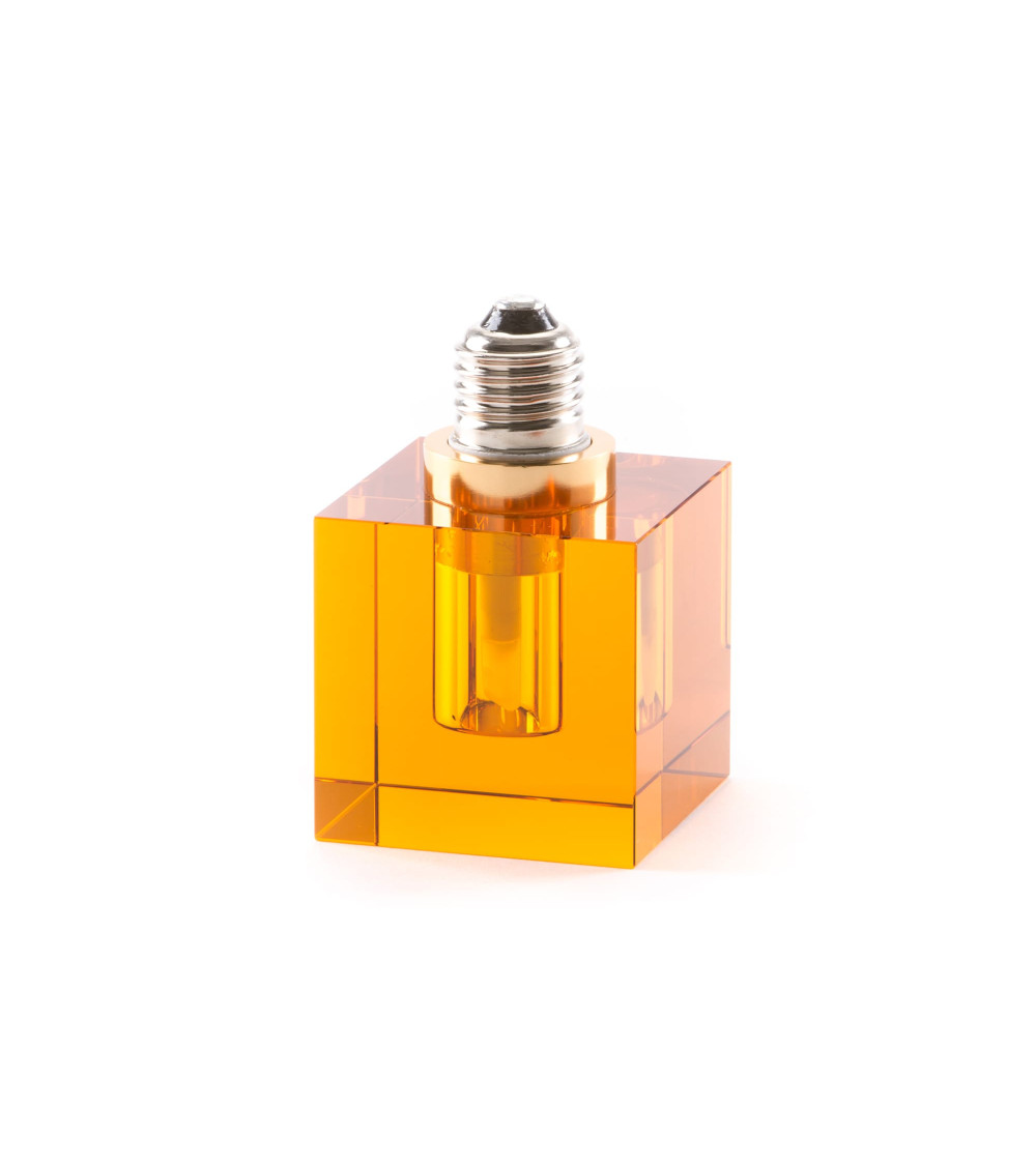 Glühbirne"Crystaled Square Ambra"Bleikristall –SELETTI | BHOME by Arredi Barbàra