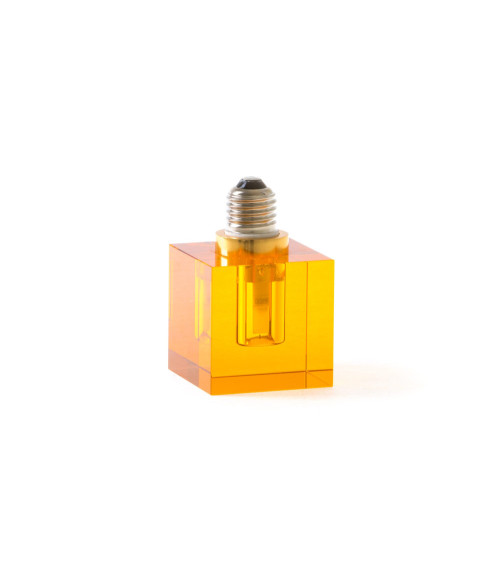 Glühbirne"Crystaled Square Ambra"Bleikristall –SELETTI | BHOME by Arredi Barbàra