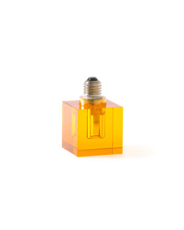 Glühbirne"Crystaled Square Ambra"Bleikristall –SELETTI | BHOME by Arredi Barbàra