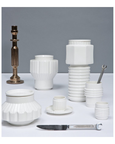 "Machine Collection Contenitore h. 7,4"Porzellan —SELETTI | BHOME by Arredi Barbàra