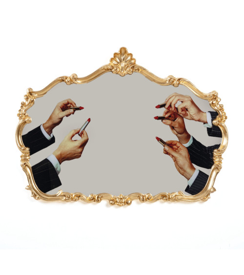 Spiegel"Baroque Mirror Lipstick"cm 120 x h. 88 –SELETTI | BHOME by Arredi Barbàra
