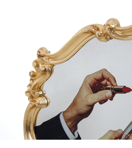Espejo"Baroque Mirror Lipstick"cm 120 x h. 88 –SELETTI | BHOME by Arredi Barbàra