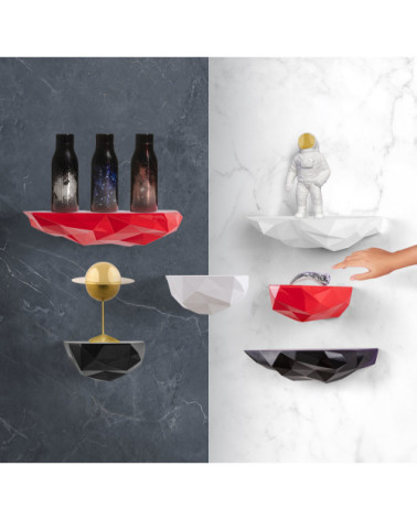 Mensole"Mensola Space Rocks Piccola Nera" – SELETTI | BHOME by Arredi Barbàra