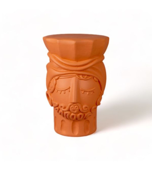 Stool"Magna Graecia Terracotta Stool Man"33x32 h.46.5 –SELETTI | BHOME by Arredi Barbàra