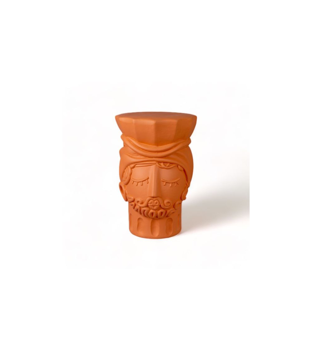 Hocker"Magna Graecia Terracotta Stool Man"33x32 h.46.5 –SELETTI | BHOME by Arredi Barbàra