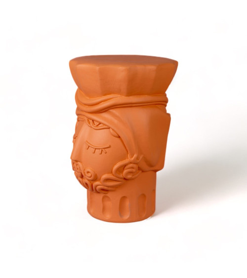 Hocker"Magna Graecia Terracotta Stool Man"33x32 h.46.5 –SELETTI | BHOME by Arredi Barbàra