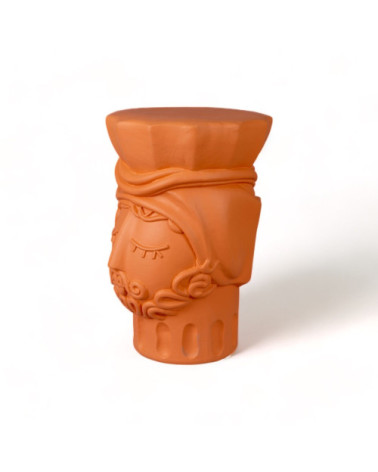 Hocker"Magna Graecia Terracotta Stool Man"33x32 h.46.5 –SELETTI | BHOME by Arredi Barbàra