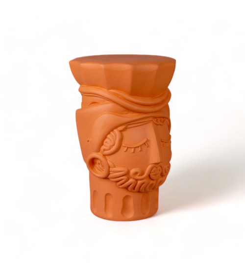Hocker"Magna Graecia Terracotta Stool Man"33x32 h.46.5 –SELETTI | BHOME by Arredi Barbàra