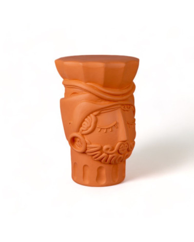 Hocker"Magna Graecia Terracotta Stool Man"33x32 h.46.5 –SELETTI | BHOME by Arredi Barbàra