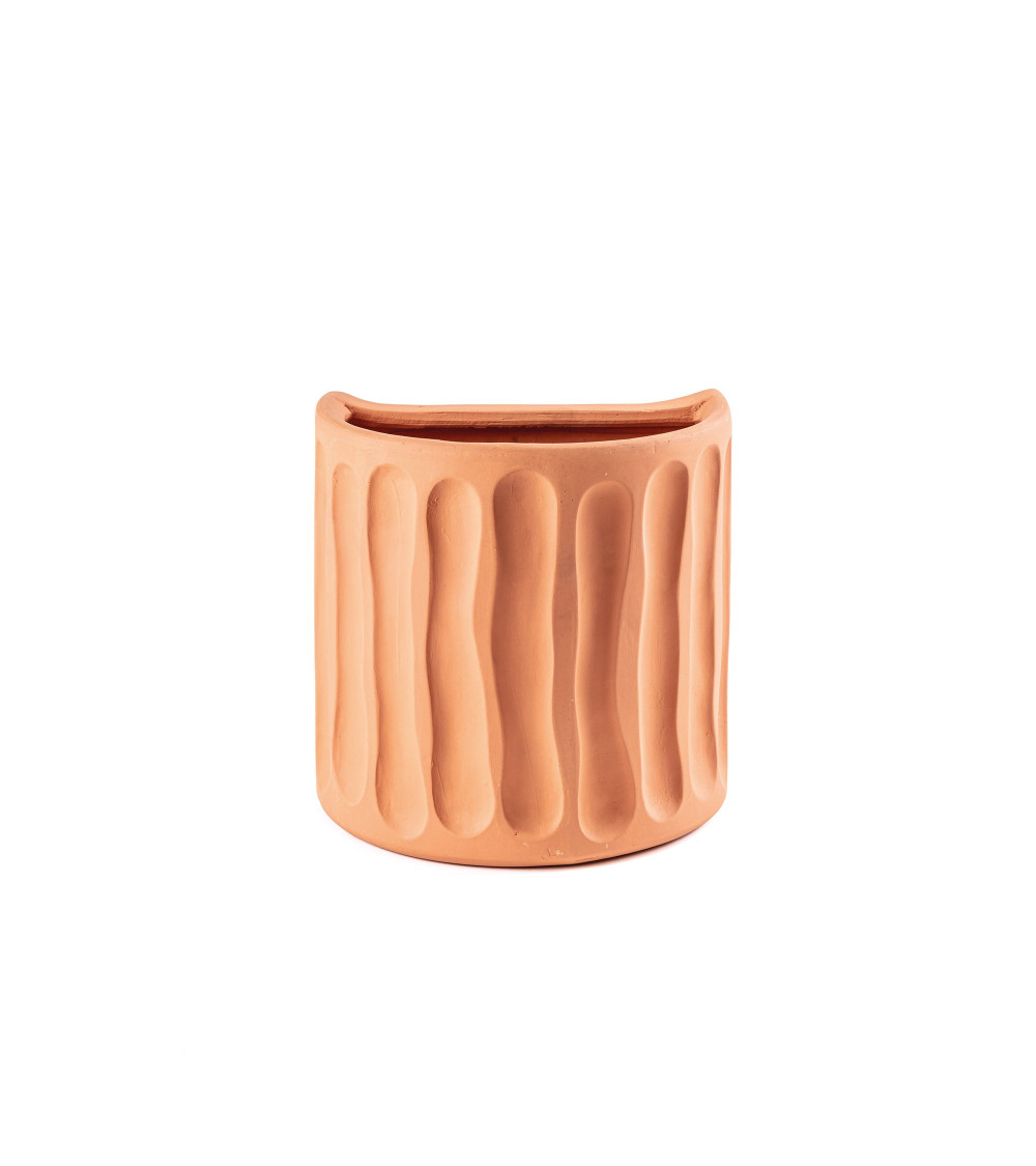 Vase"Magna Graecia Vaso da Muro in Terracotta Dorico"25 x 16 x h. 25 –SELETTI | BHOME by Arredi Barbàra