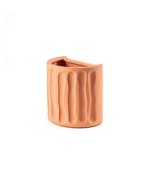 Vase"Magna Graecia Vaso da Muro in Terracotta Dorico"25 x 16 x h. 25 –SELETTI | BHOME by Arredi Barbàra