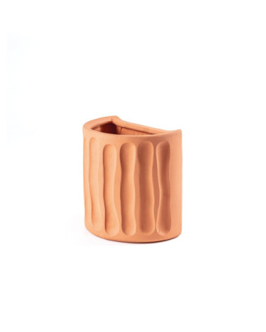 Vase"Magna Graecia Vaso da Muro in Terracotta Dorico"25 x 16 x h. 25 –SELETTI | BHOME by Arredi Barbàra