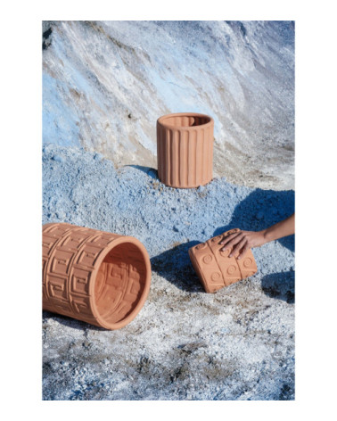 Vase"Magna Graecia Vaso in Terracotta Dorico"Ø cm. 30 h. 29,5 –SELETTI | BHOME by Arredi Barbàra