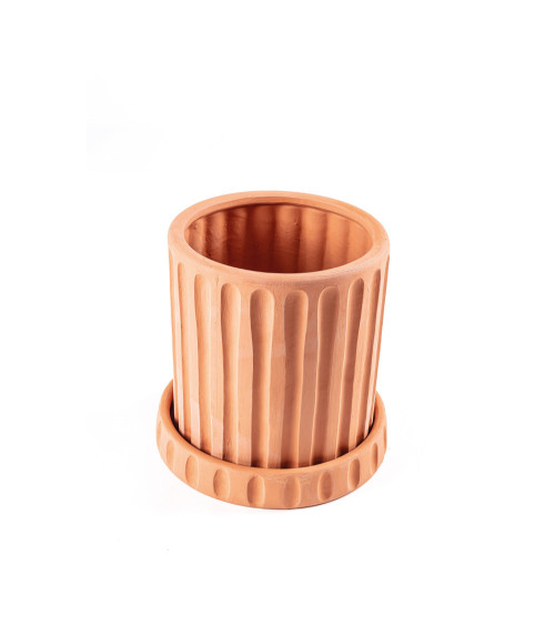 Vase"Magna Graecia Vaso in Terracotta Dorico"Ø cm. 30 h. 29,5 –SELETTI | BHOME by Arredi Barbàra