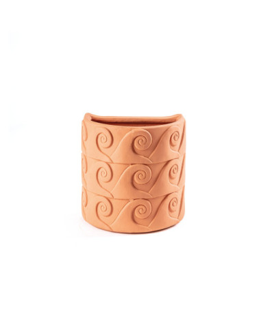 Vase"Magna Graecia Vaso da Muro in Terracotta Onde"cm. 25 x 16 x h. 25 –SELETTI | BHOME by Arredi Barbàra