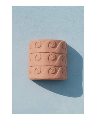 Vase"Magna Graecia Vaso da Muro in Terracotta Onde"cm. 25 x 16 x h. 25 –SELETTI | BHOME by Arredi Barbàra