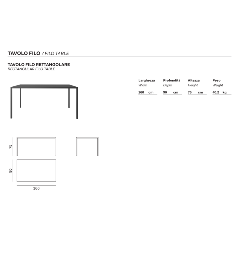Tavolo Filo Novamobili | Bhome by Arredi Barbàra