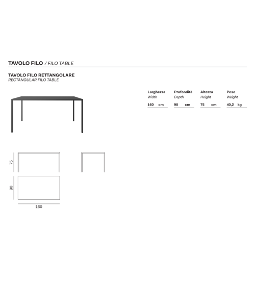 Tavolo Filo Novamobili | Bhome by Arredi Barbàra